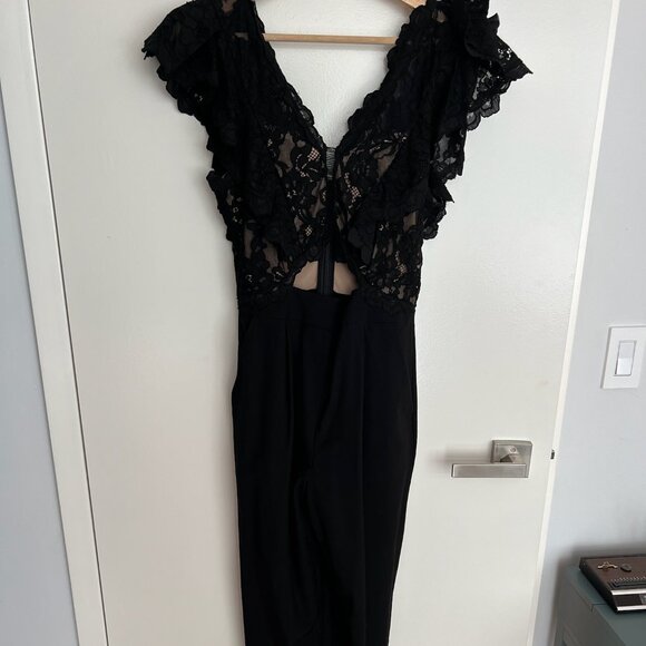Rebecca Taylor Women's Lace and Suiting Jumpsuit - Picture 1 of 2